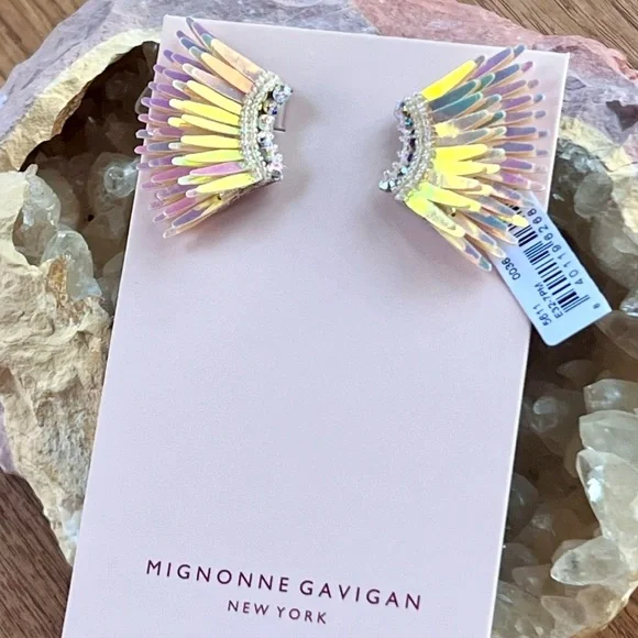 πΊπHPππΊ NWT Mignonne Gavigan Mini Madeline Earrings Sunset - Picture 16 of 16